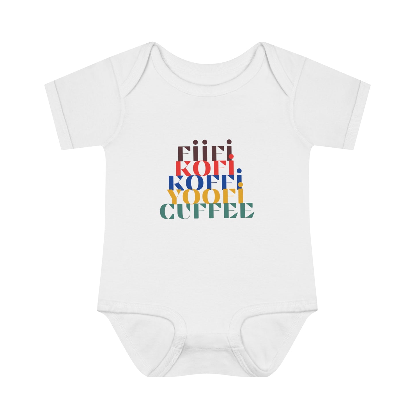 Different Shapes of Kofi Infant Baby Rib Bodysuit