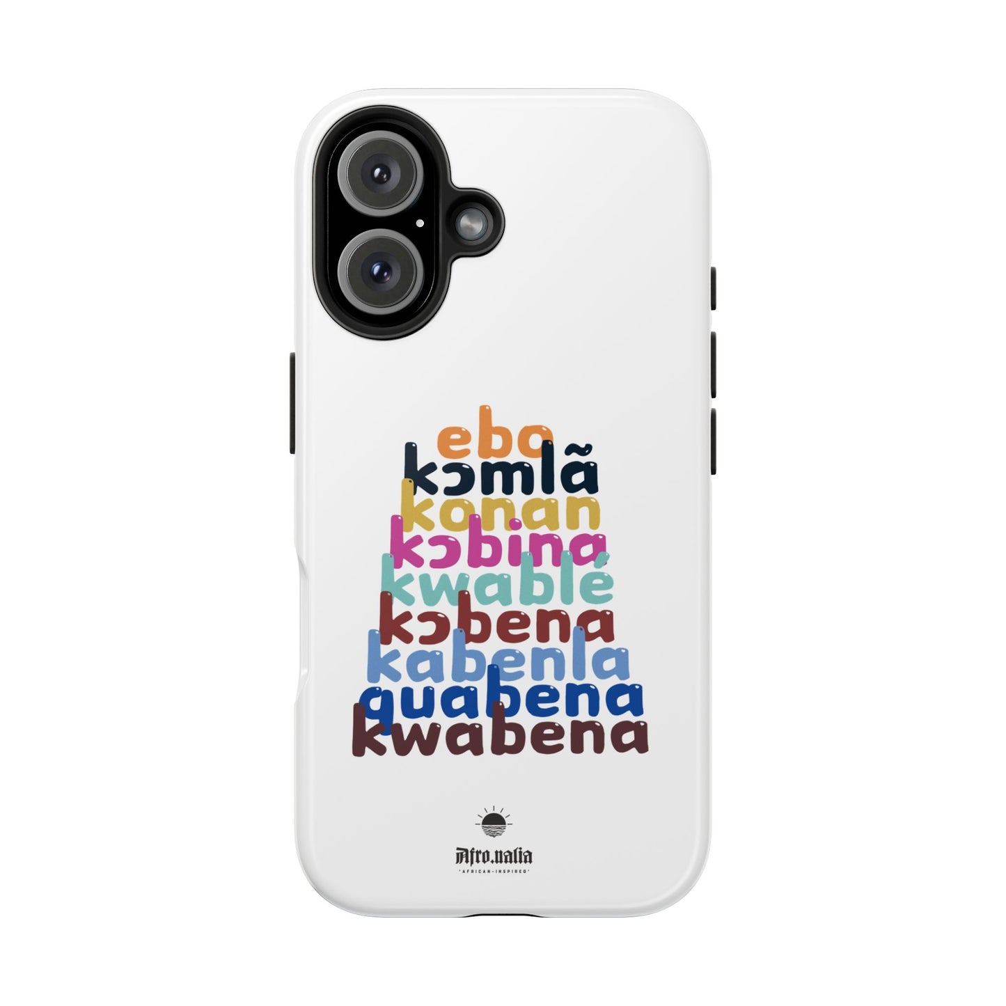 Different Shapes of Kwabena Tough Phone Cases