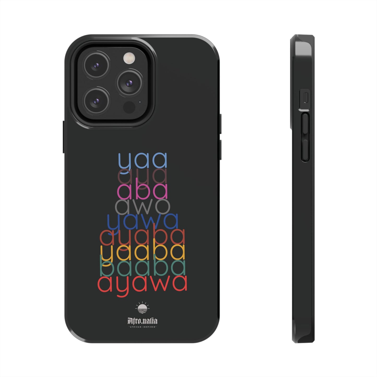 The Shapes of Yaa Black Tough Phone Cases