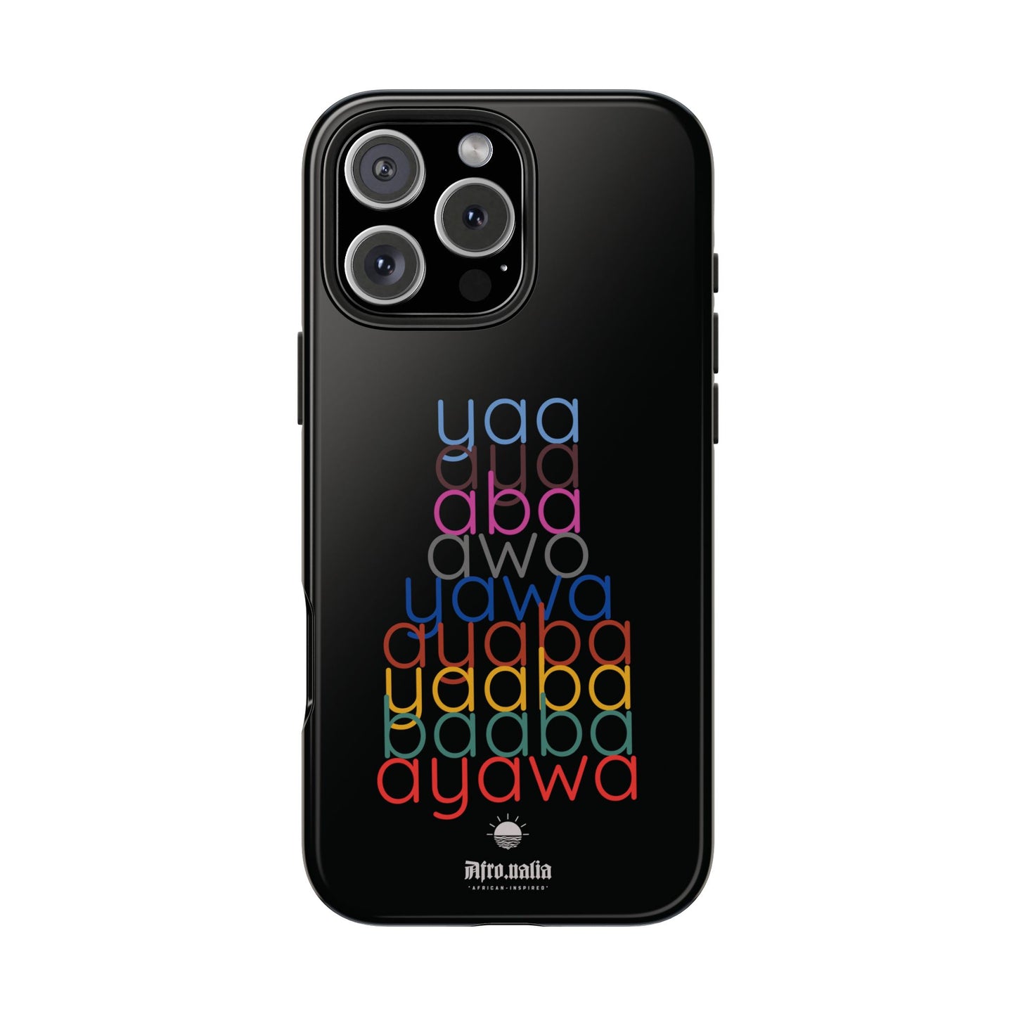 The Shapes of Yaa Black Tough Phone Cases