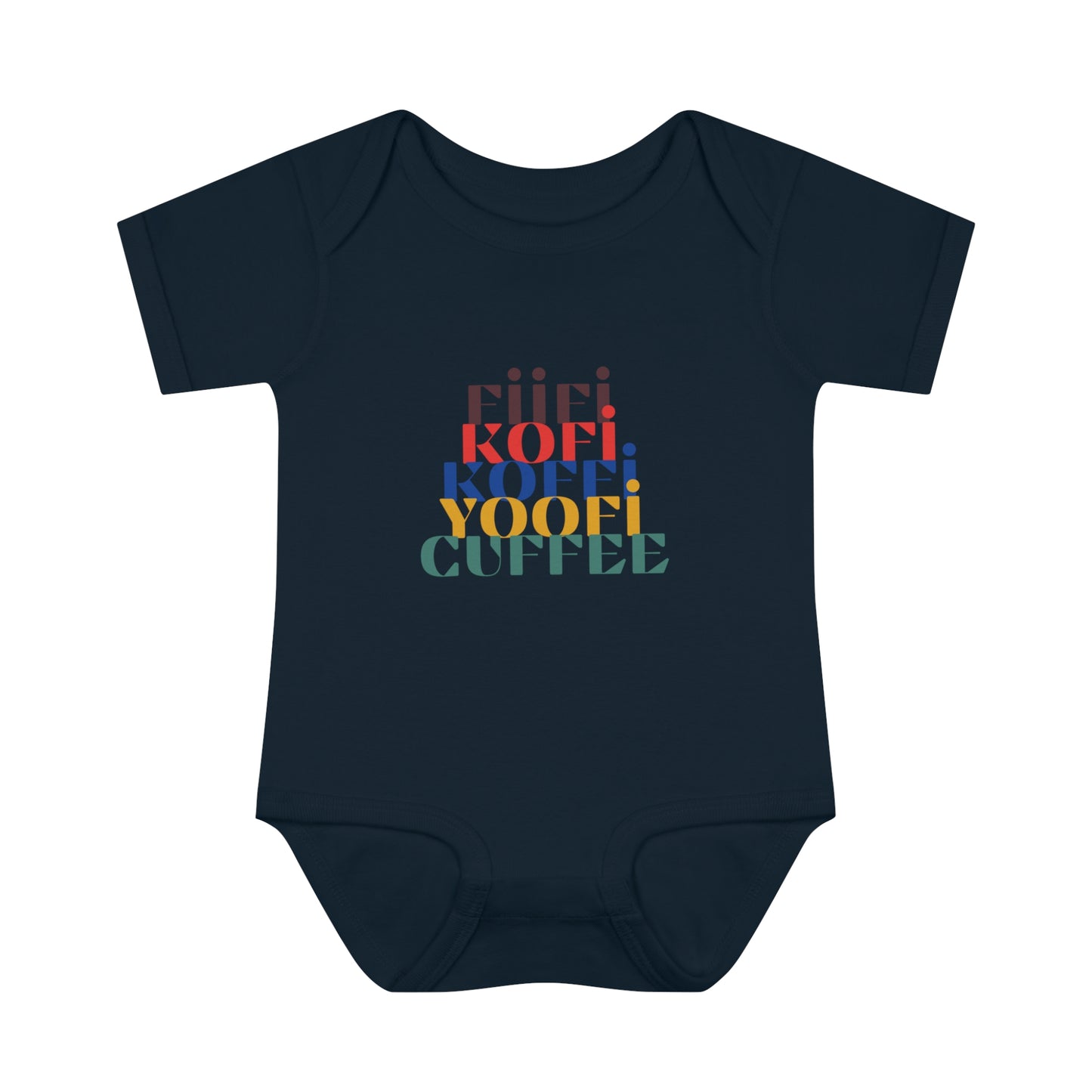 Different Shapes of Kofi Infant Baby Rib Bodysuit