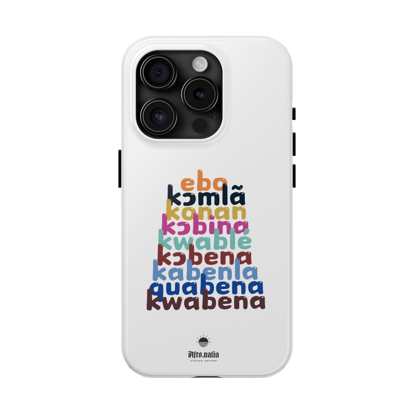 Different Shapes of Kwabena Tough Phone Cases