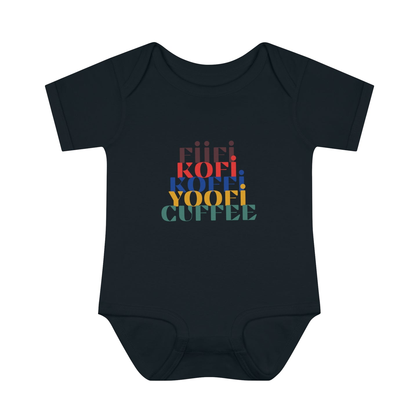 Different Shapes of Kofi Infant Baby Rib Bodysuit