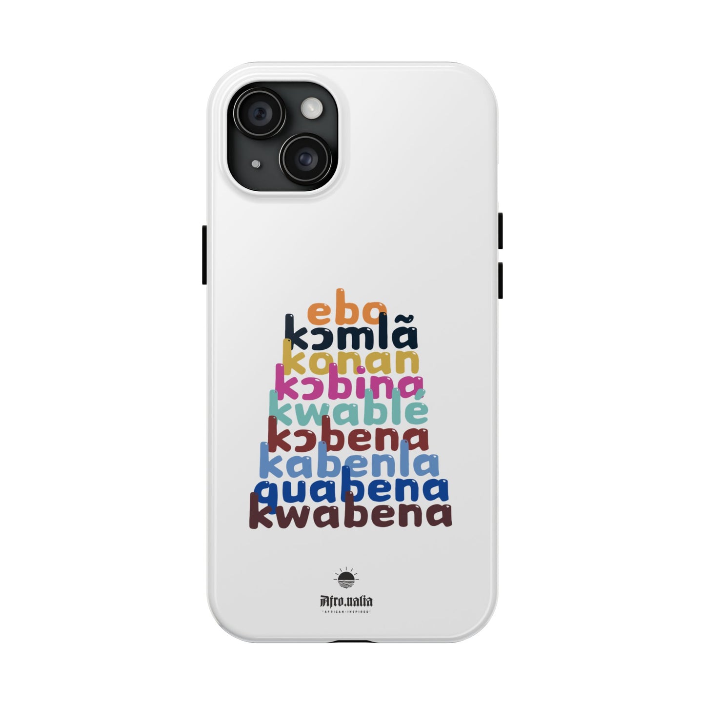 Different Shapes of Kwabena Tough Phone Cases