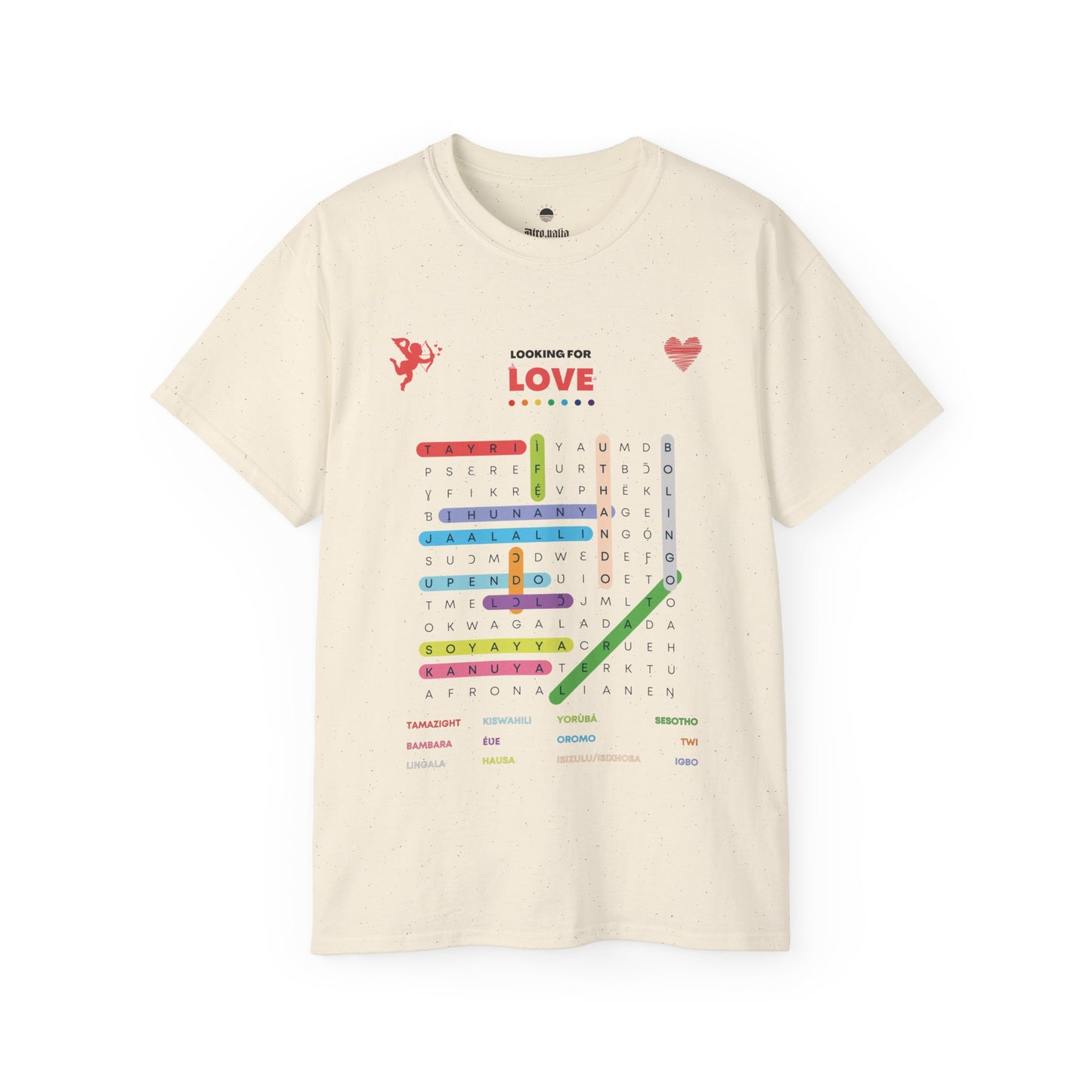 Looking for Love Multi-lingual Cotton T-shirt