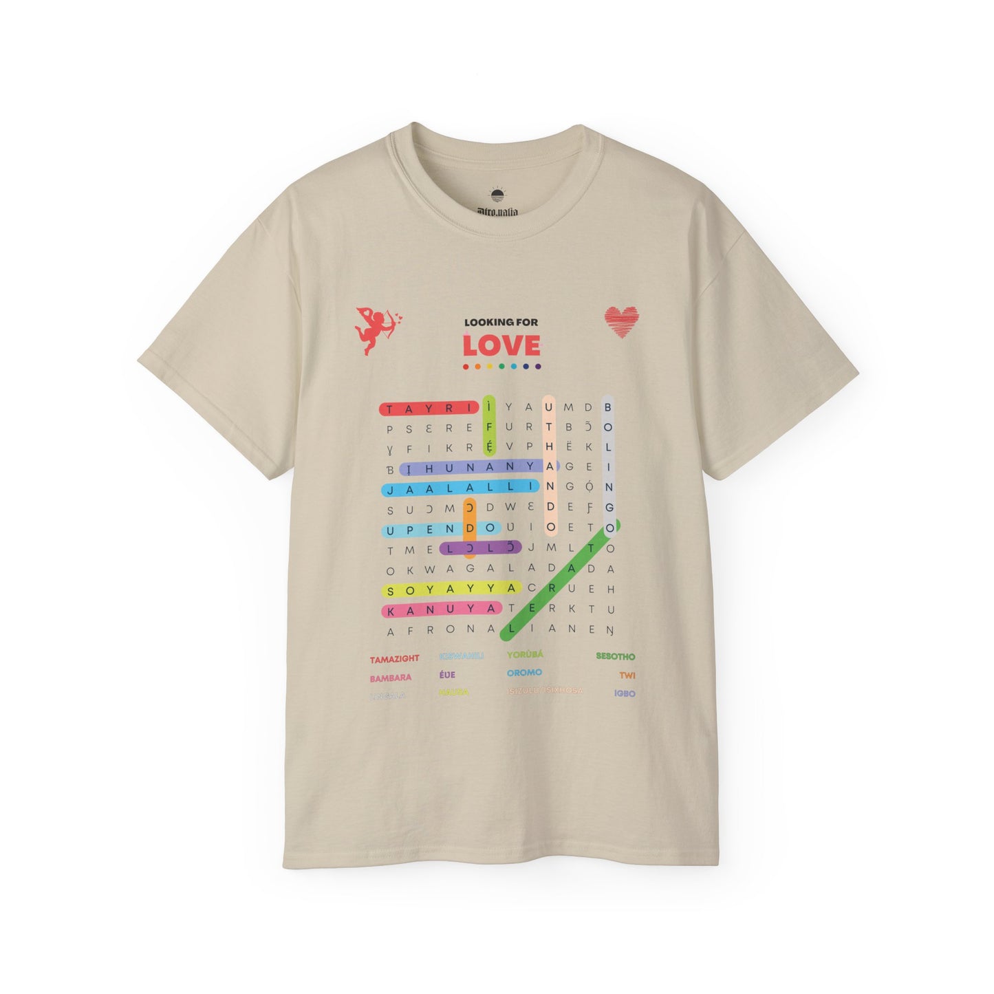 Looking for Love Multi-lingual Cotton T-shirt
