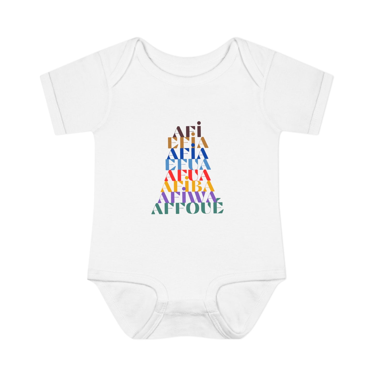 The Shapes of Afia Infant Baby Rib Bodysuit
