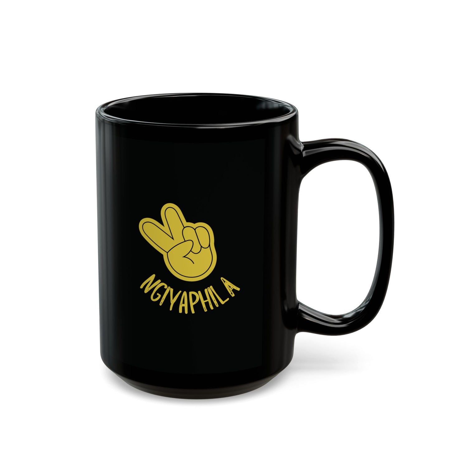 Ngiyaphila Black Mug