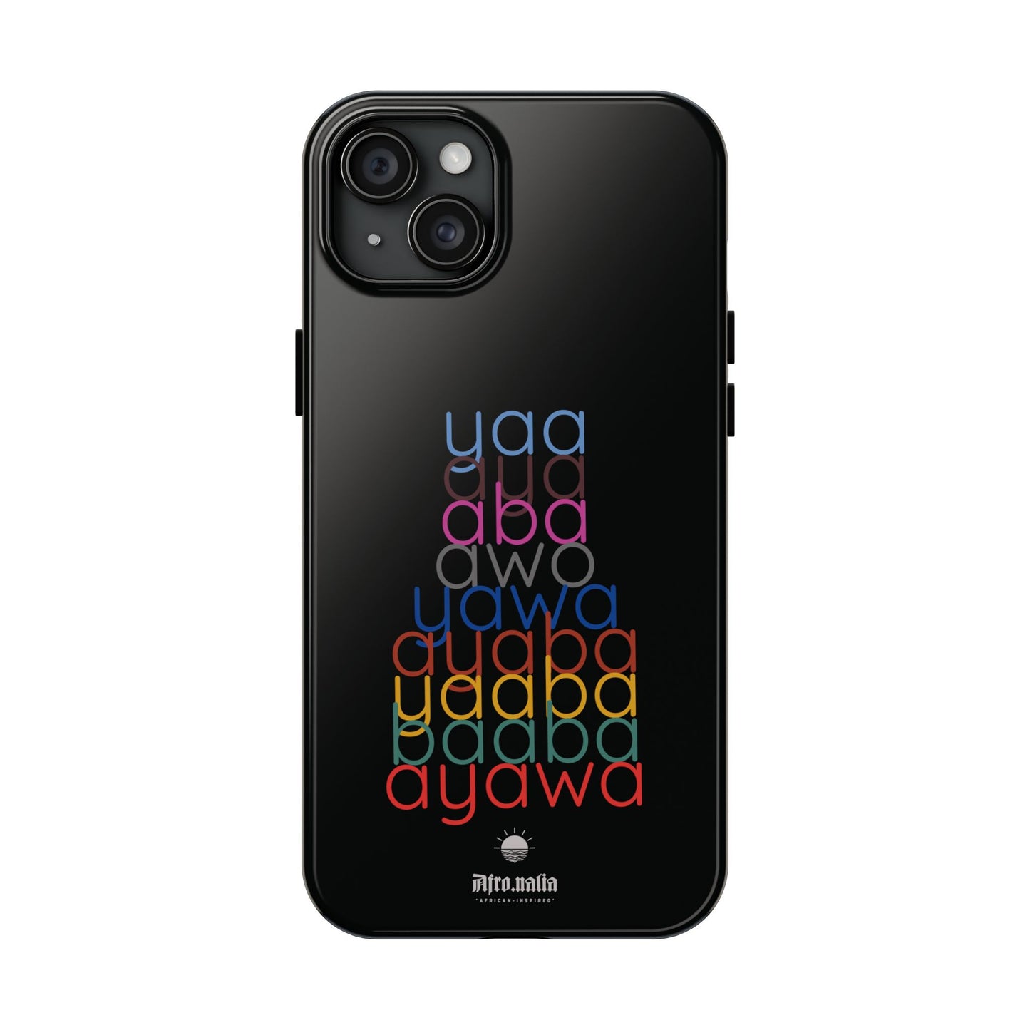 The Shapes of Yaa Black Tough Phone Cases