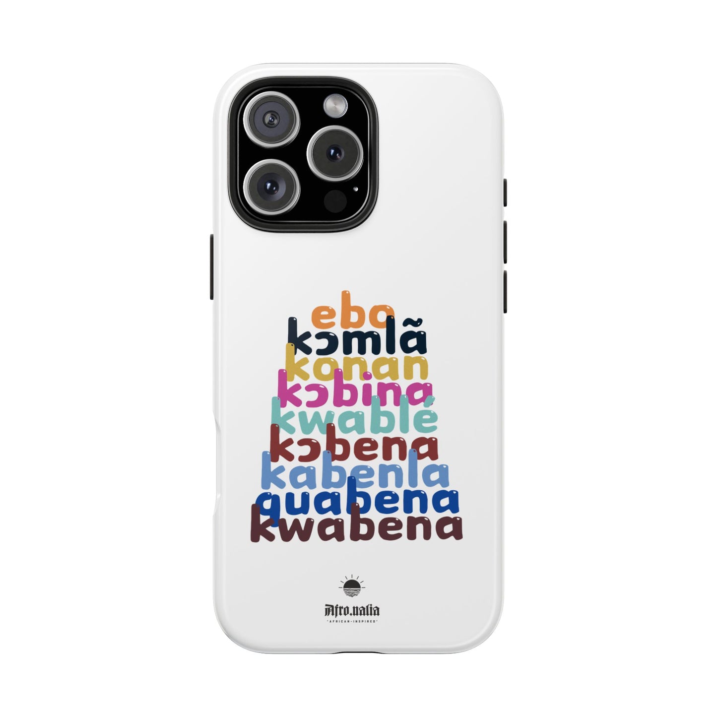 Different Shapes of Kwabena Tough Phone Cases