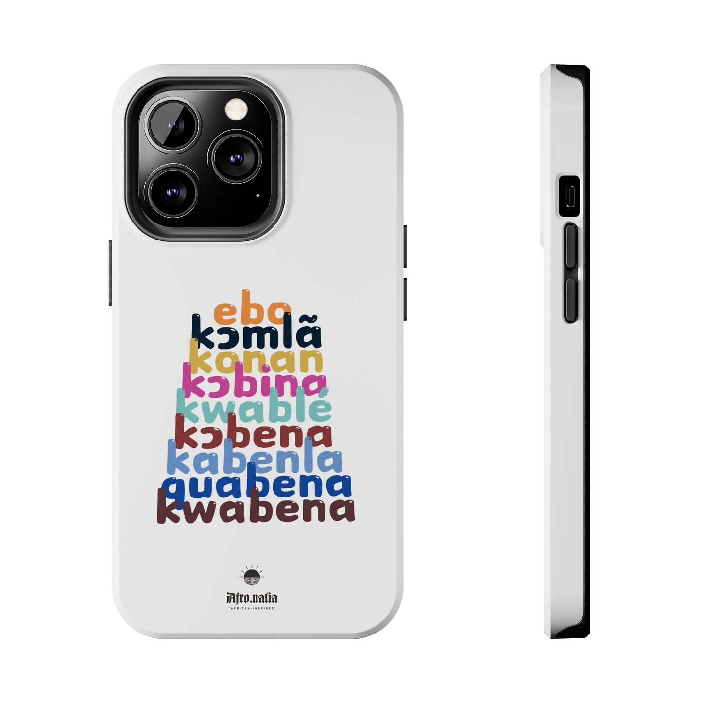 Different Shapes of Kwabena Tough Phone Cases