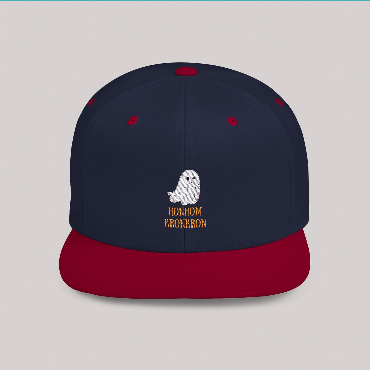 Honhom Kronkron Embroidered Flat Bill Snapback