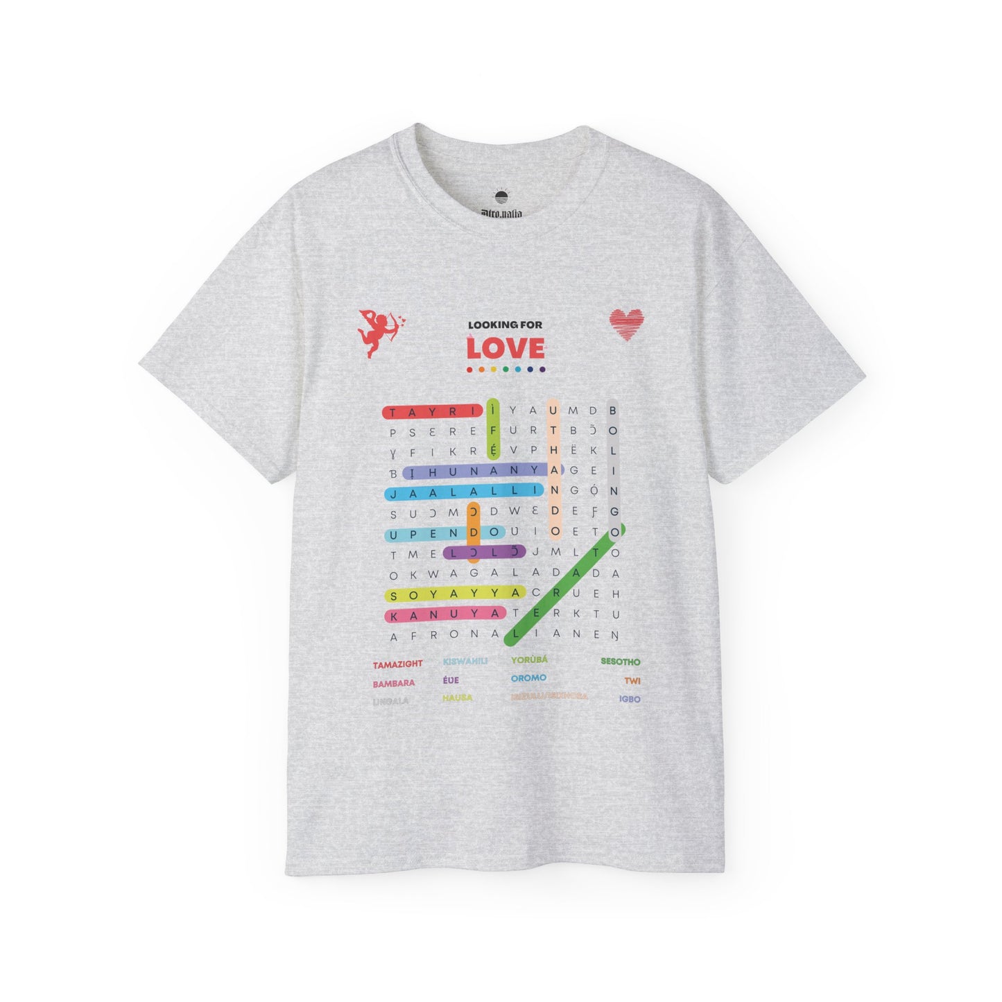 Looking for Love Multi-lingual Cotton T-shirt