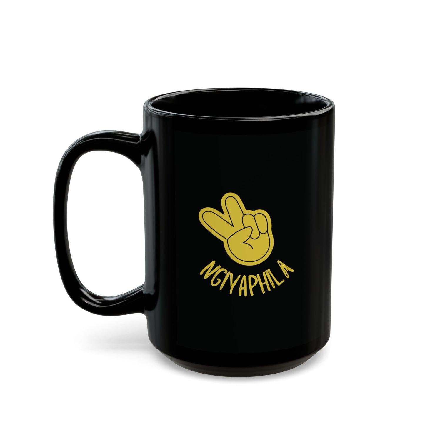 Ngiyaphila Black Mug