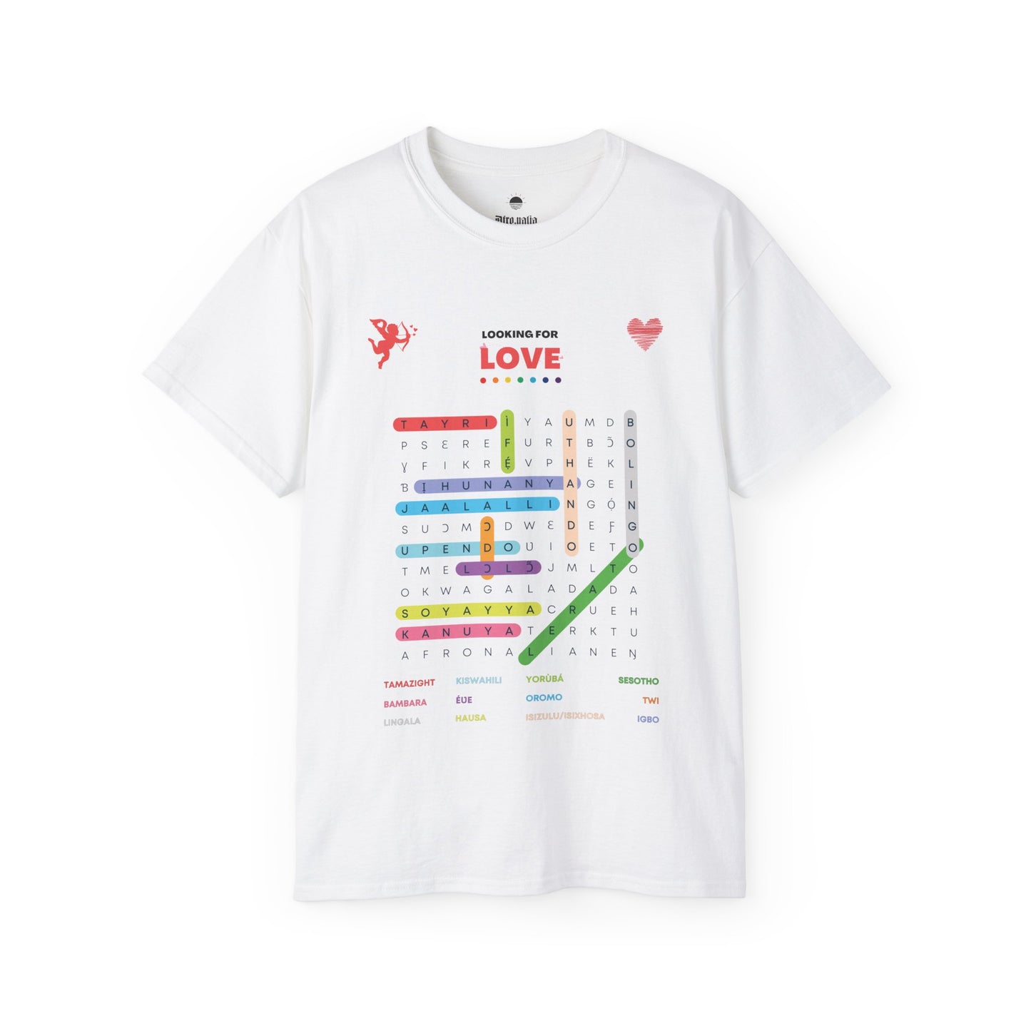 Looking for Love Multi-lingual Cotton T-shirt