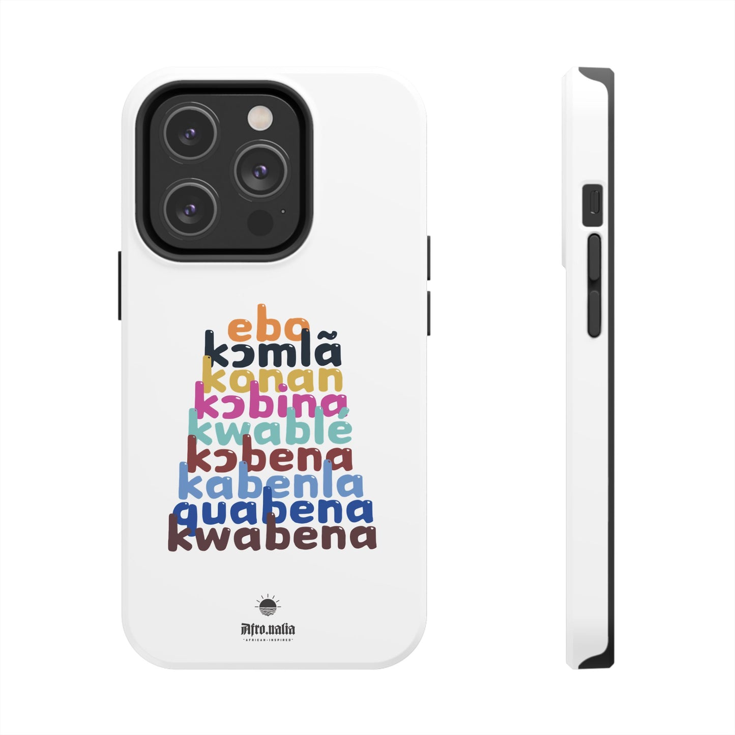 Different Shapes of Kwabena Tough Phone Cases