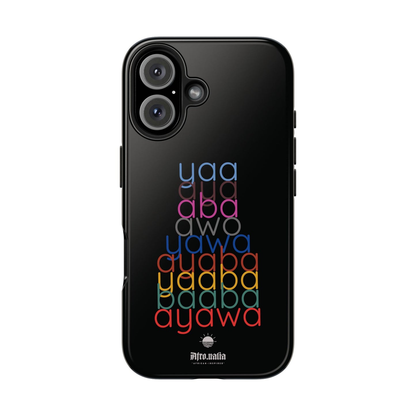 The Shapes of Yaa Black Tough Phone Cases