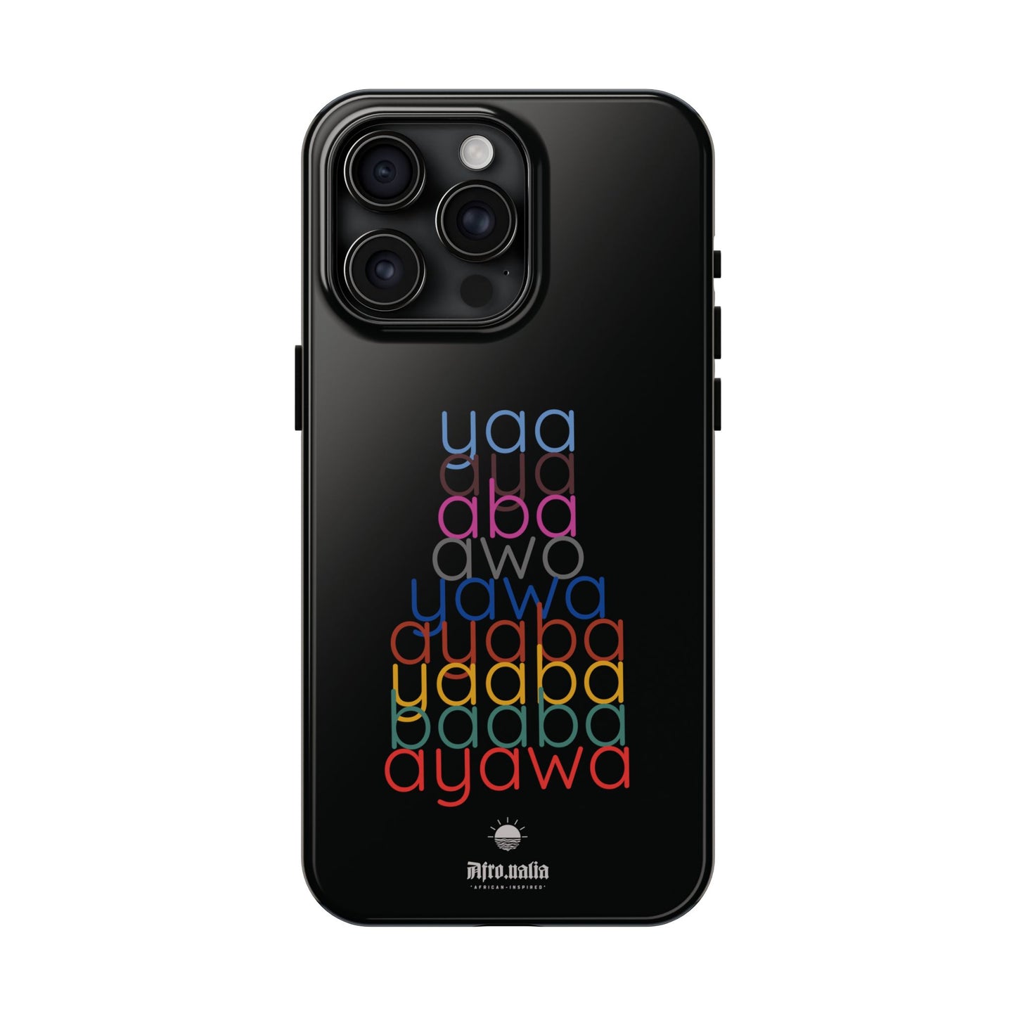 The Shapes of Yaa Black Tough Phone Cases
