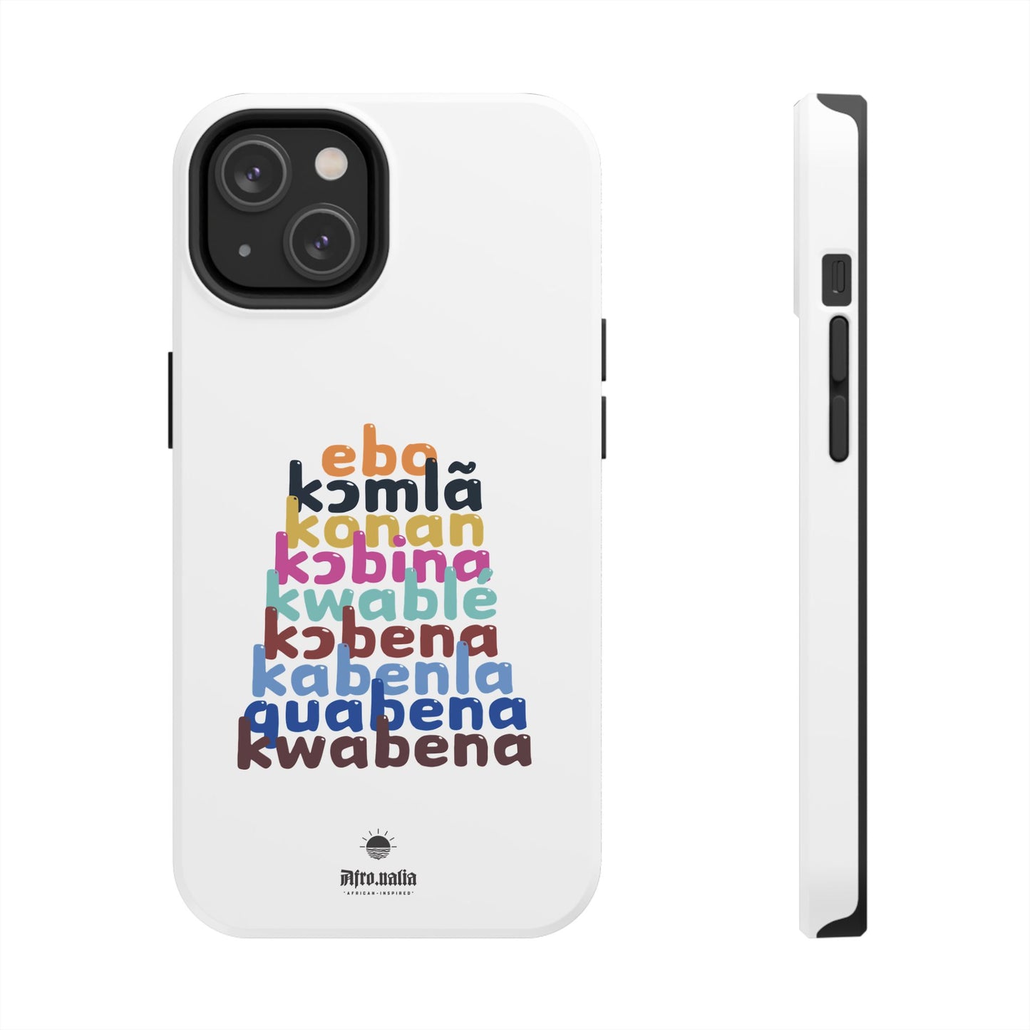Different Shapes of Kwabena Tough Phone Cases