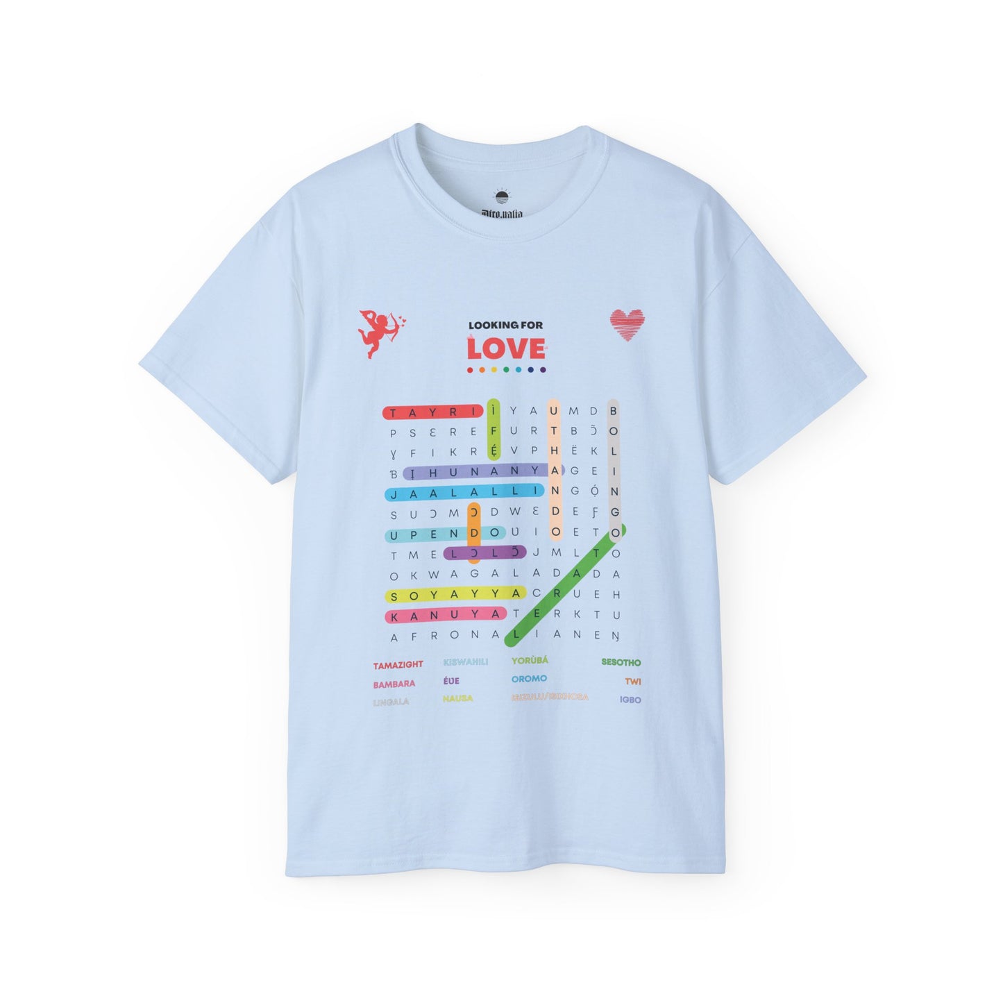 Looking for Love Multi-lingual Cotton T-shirt