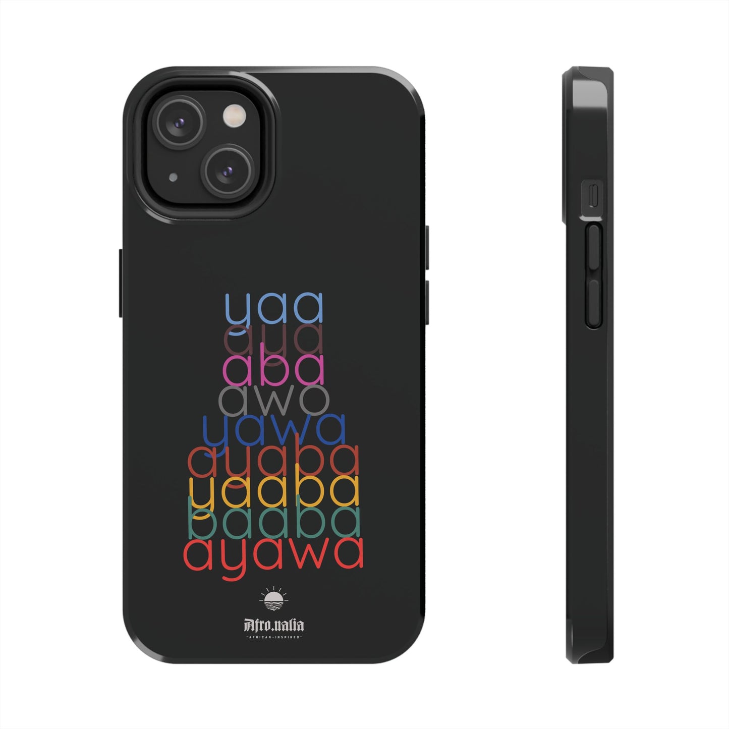 The Shapes of Yaa Black Tough Phone Cases