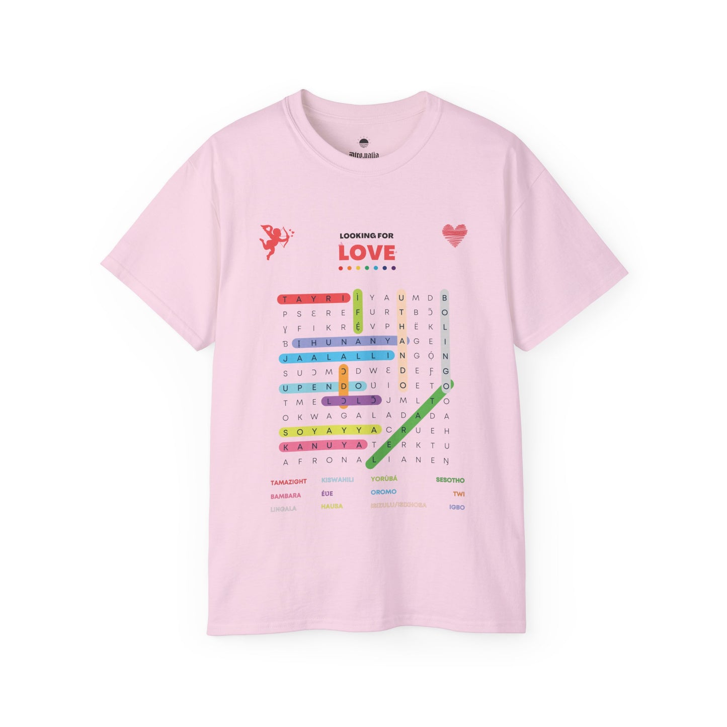 Looking for Love Multi-lingual Cotton T-shirt
