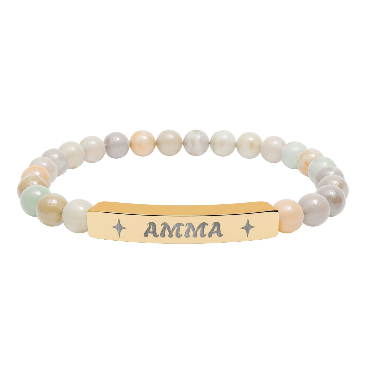 Amma Engraving Stretch Bar Bracelet