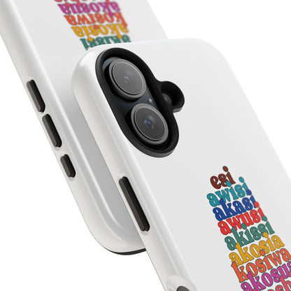 The Shapes of Akosua Tough Phone Cases - White