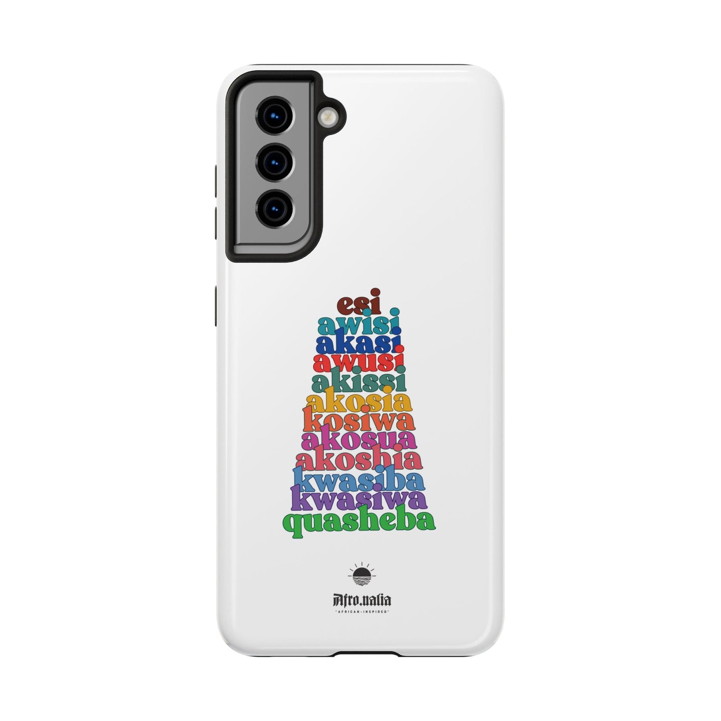 The Shapes of Akosua Tough Phone Cases - White