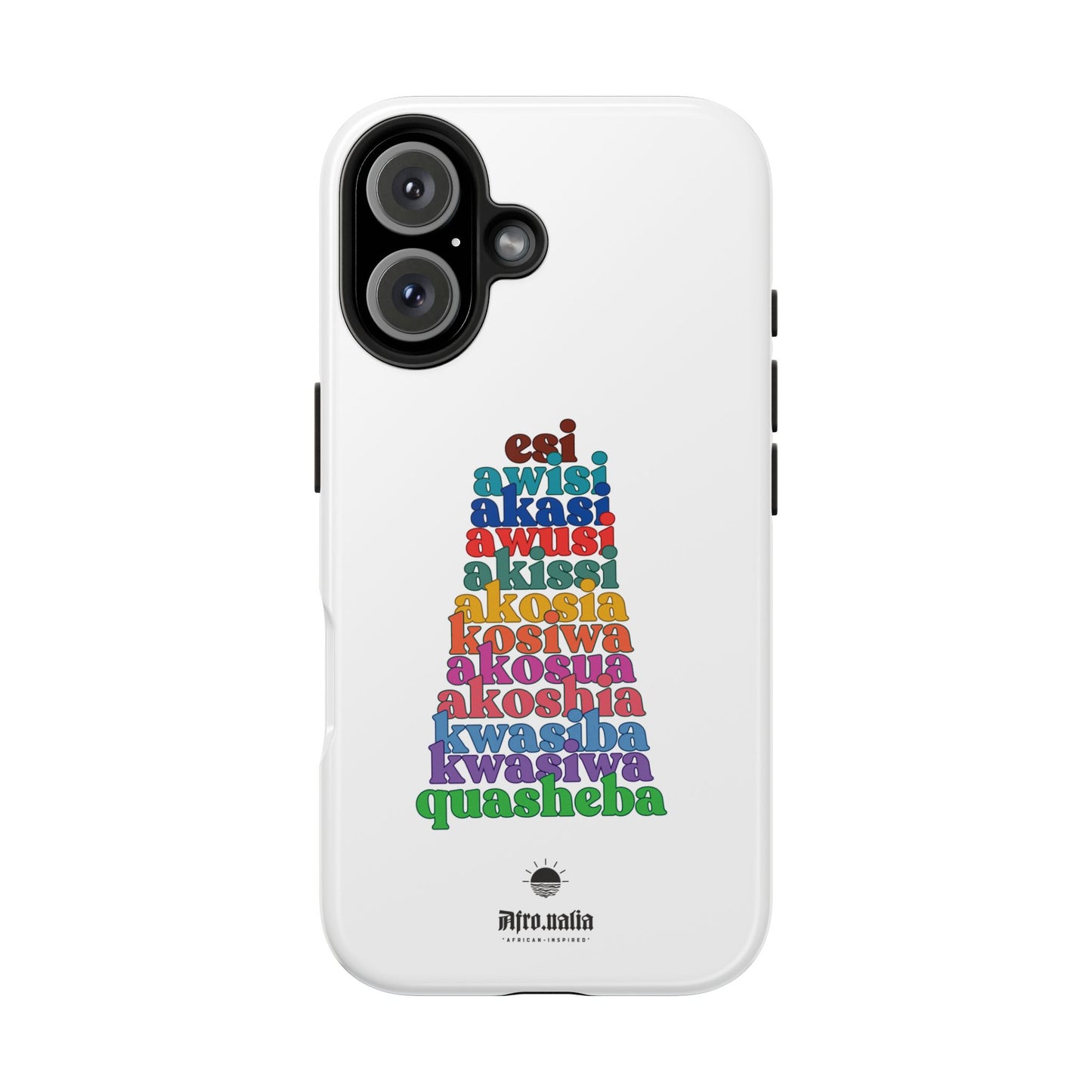 The Shapes of Akosua Tough Phone Cases - White