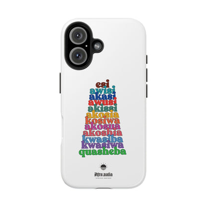 The Shapes of Akosua Tough Phone Cases - White