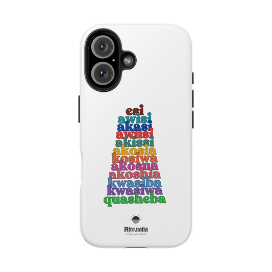 The Shapes of Akosua Tough Phone Cases - White