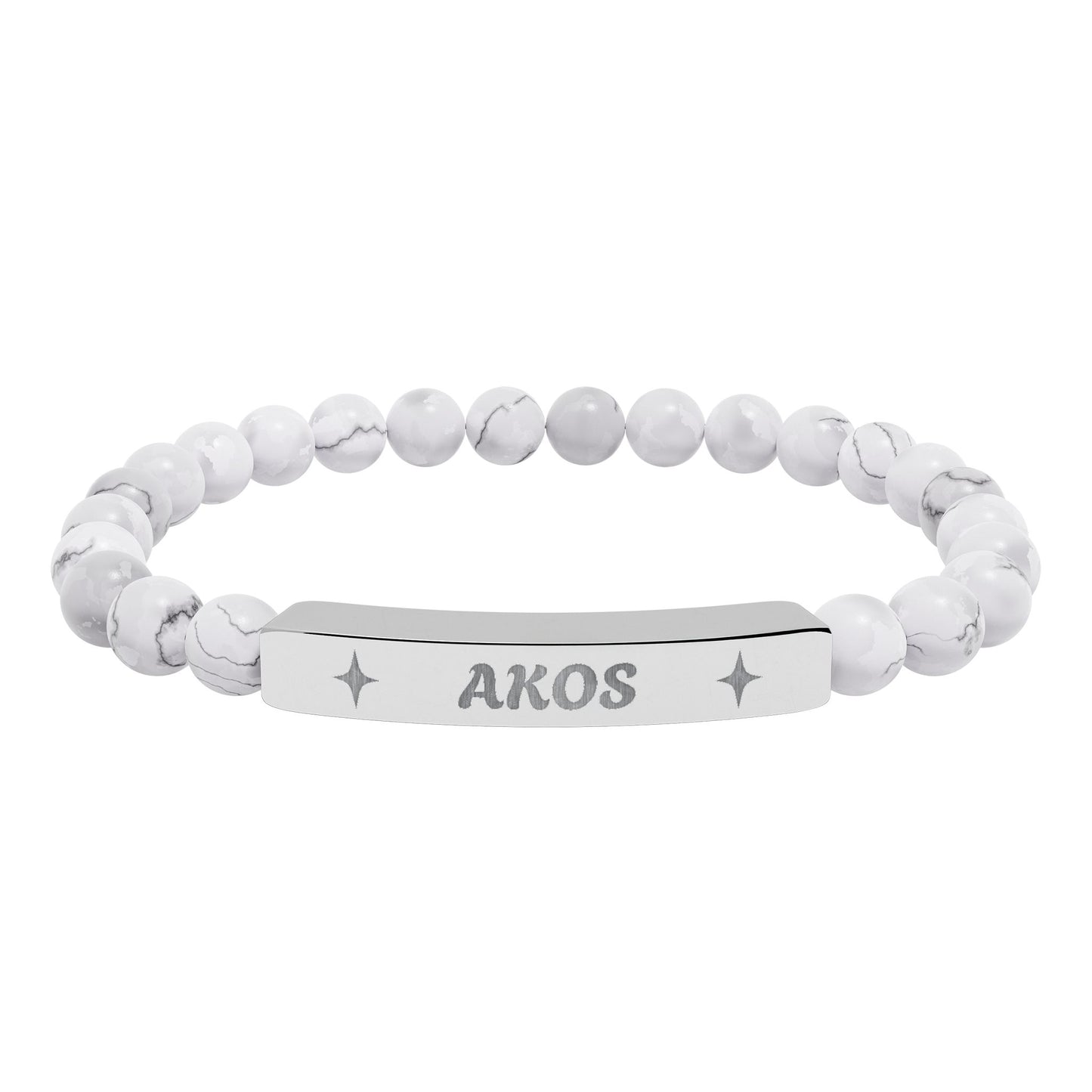 Akosua Engraving Stretch Bar Bracelet