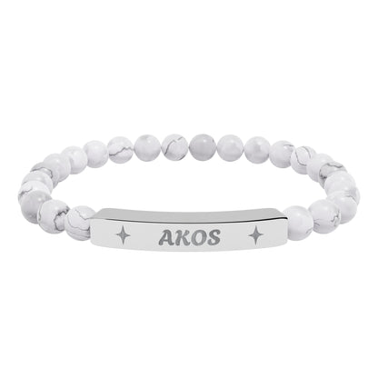 Akosua Engraving Stretch Bar Bracelet