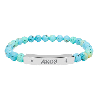 Akosua Engraving Stretch Bar Bracelet
