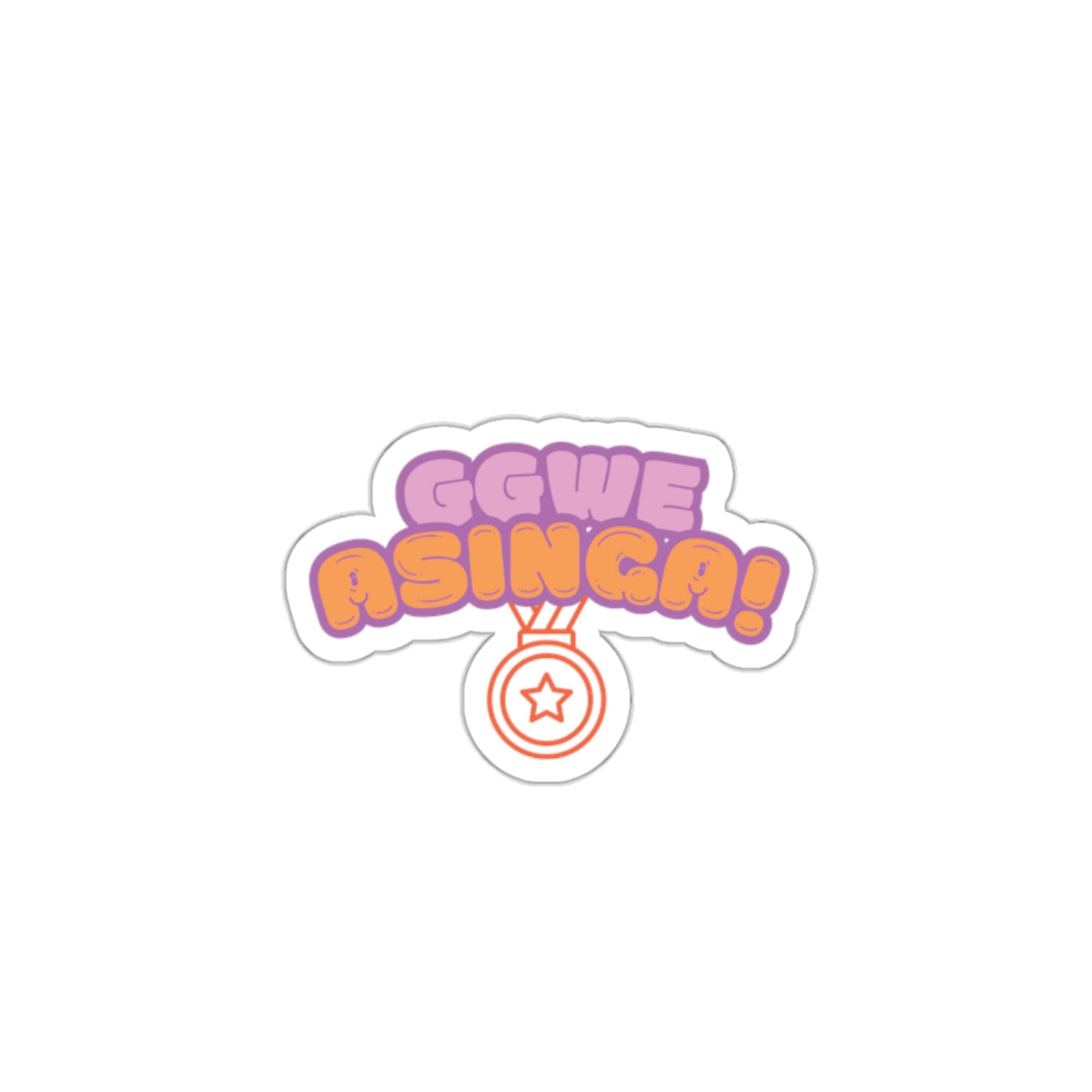 Ggwe Asinga Die-Cut Sticker