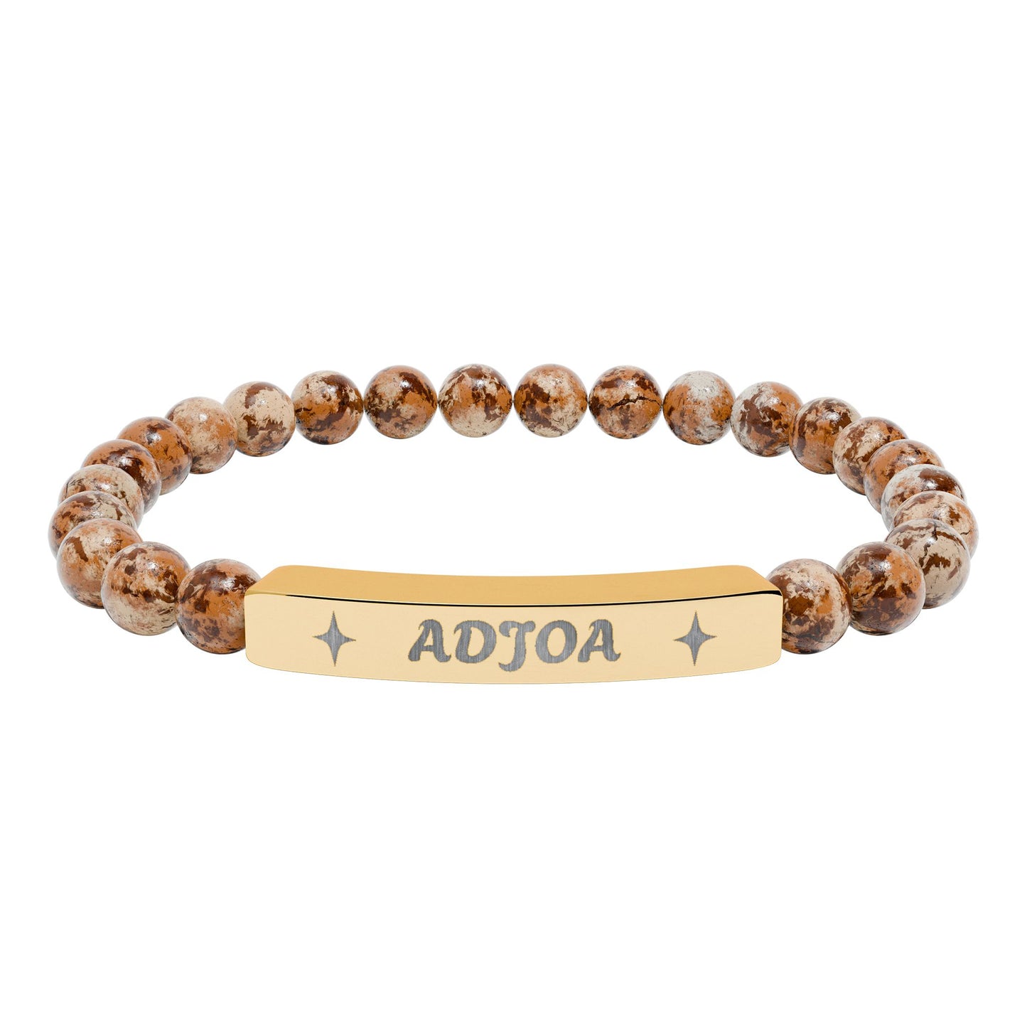 Adjoa Engraving Stretch Bar Bracelet