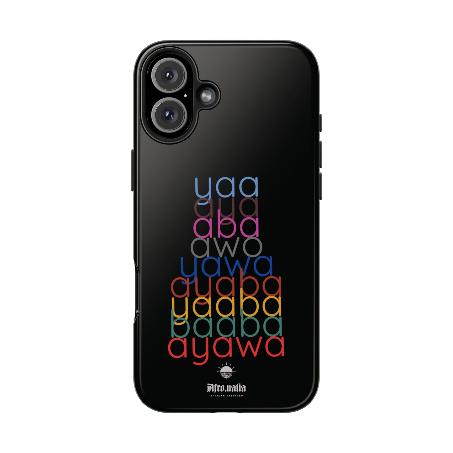 The Shapes of Yaa Black Tough Phone Cases