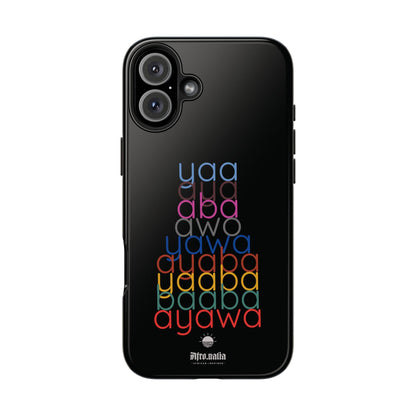 The Shapes of Yaa Black Tough Phone Cases