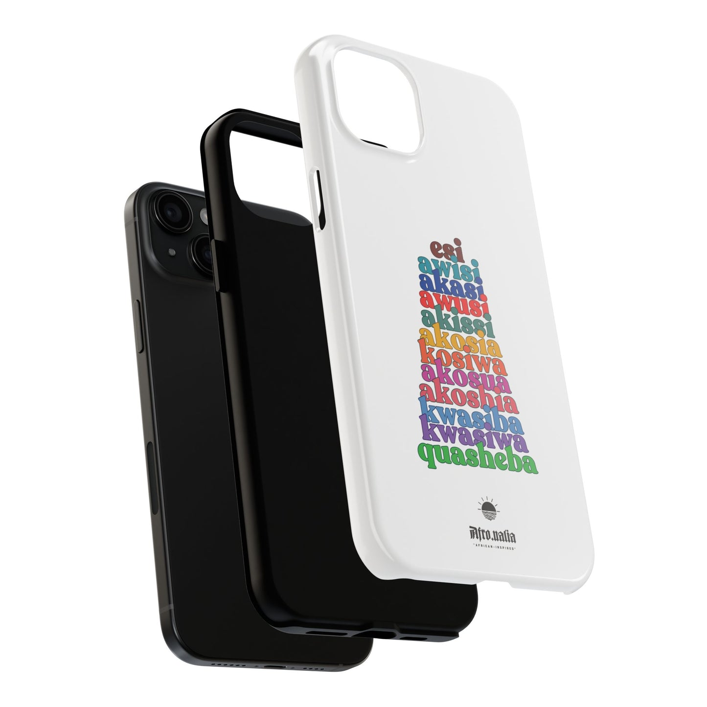 The Shapes of Akosua Tough Phone Cases - White