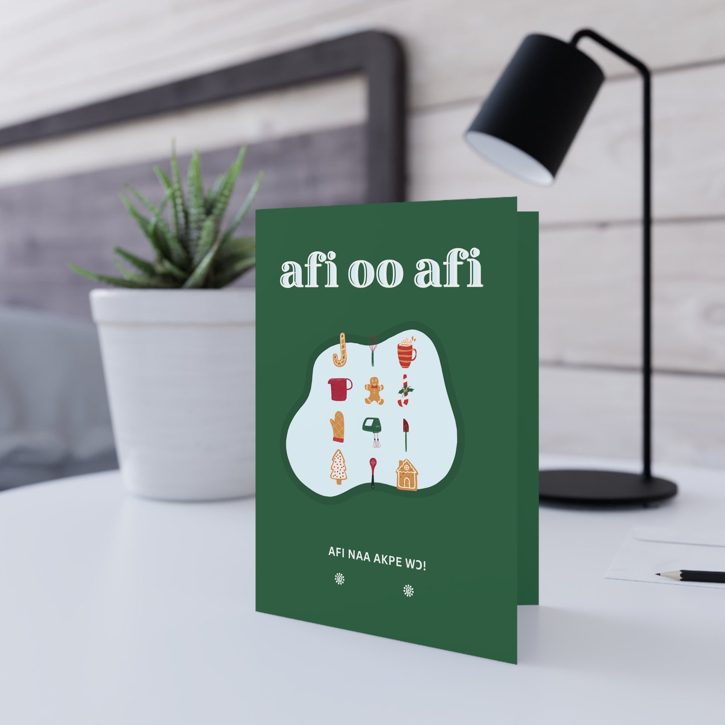 Afi oo afi Christmas Seasons Greetings Card