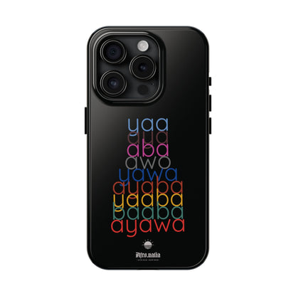 The Shapes of Yaa Black Tough Phone Cases