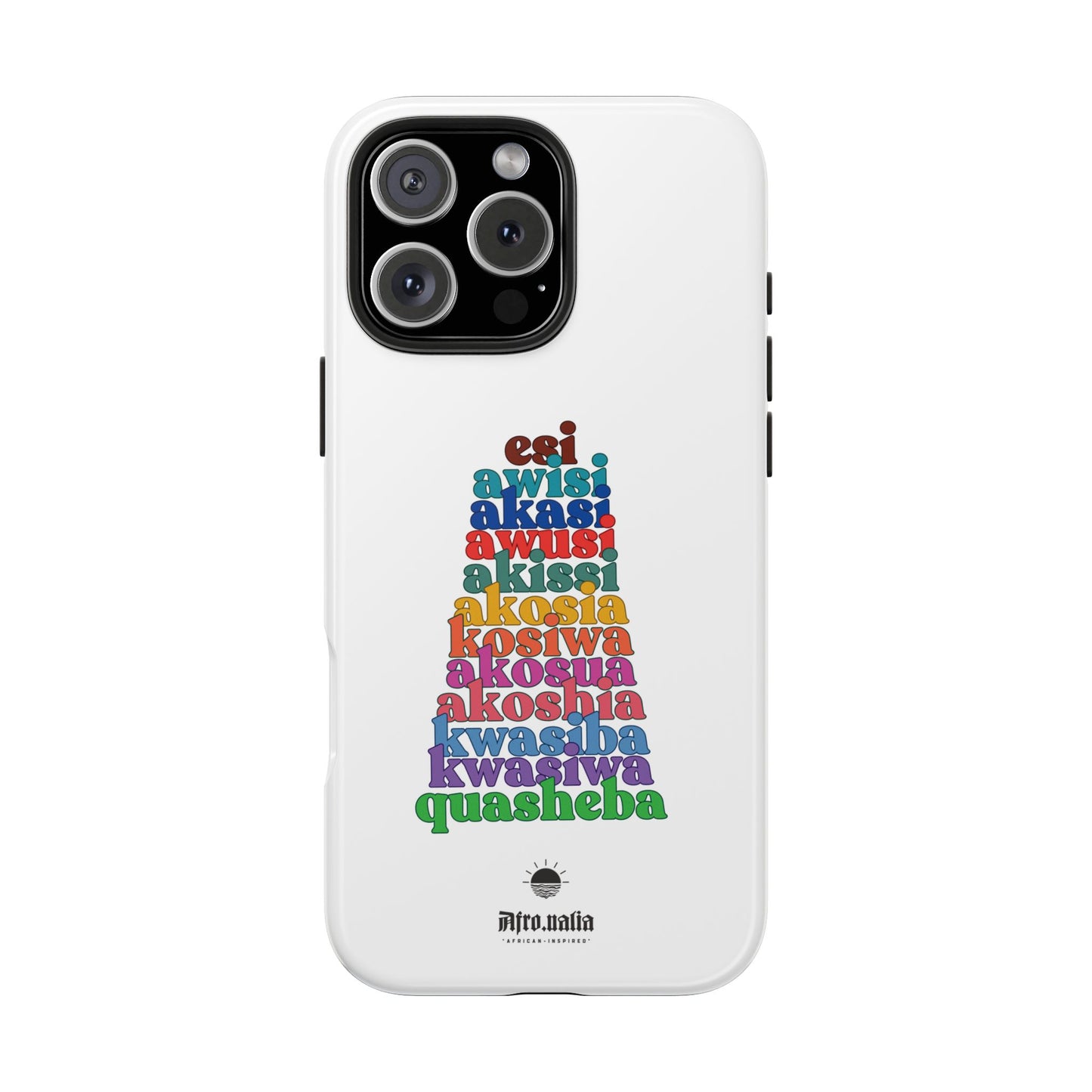 The Shapes of Akosua Tough Phone Cases - White