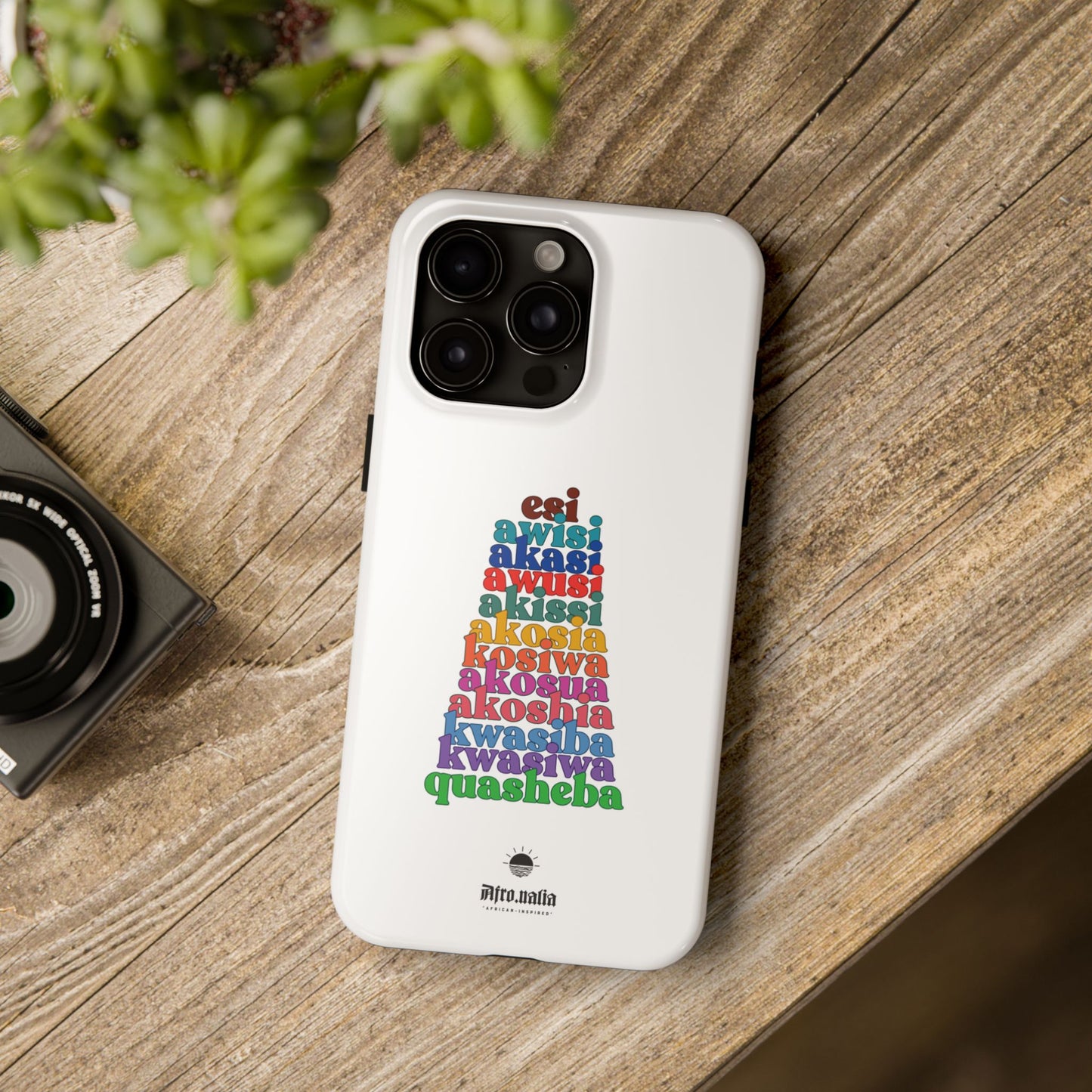 The Shapes of Akosua Tough Phone Cases - White