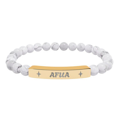 Afua Stretch Bar Bracelet (Engraving)