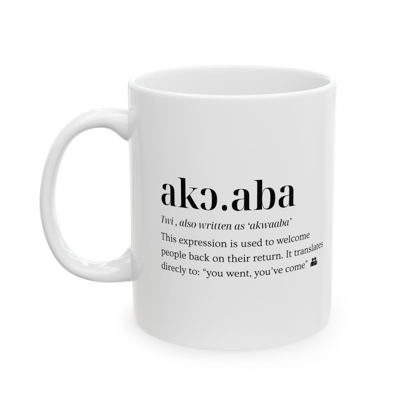 Akɔaba White Ceramic Mug