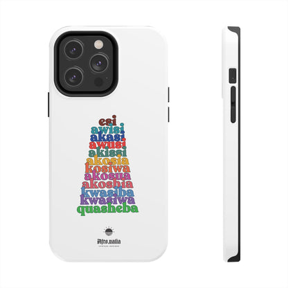The Shapes of Akosua Tough Phone Cases - White