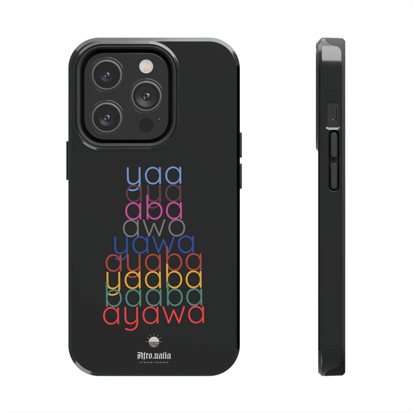 The Shapes of Yaa Black Tough Phone Cases