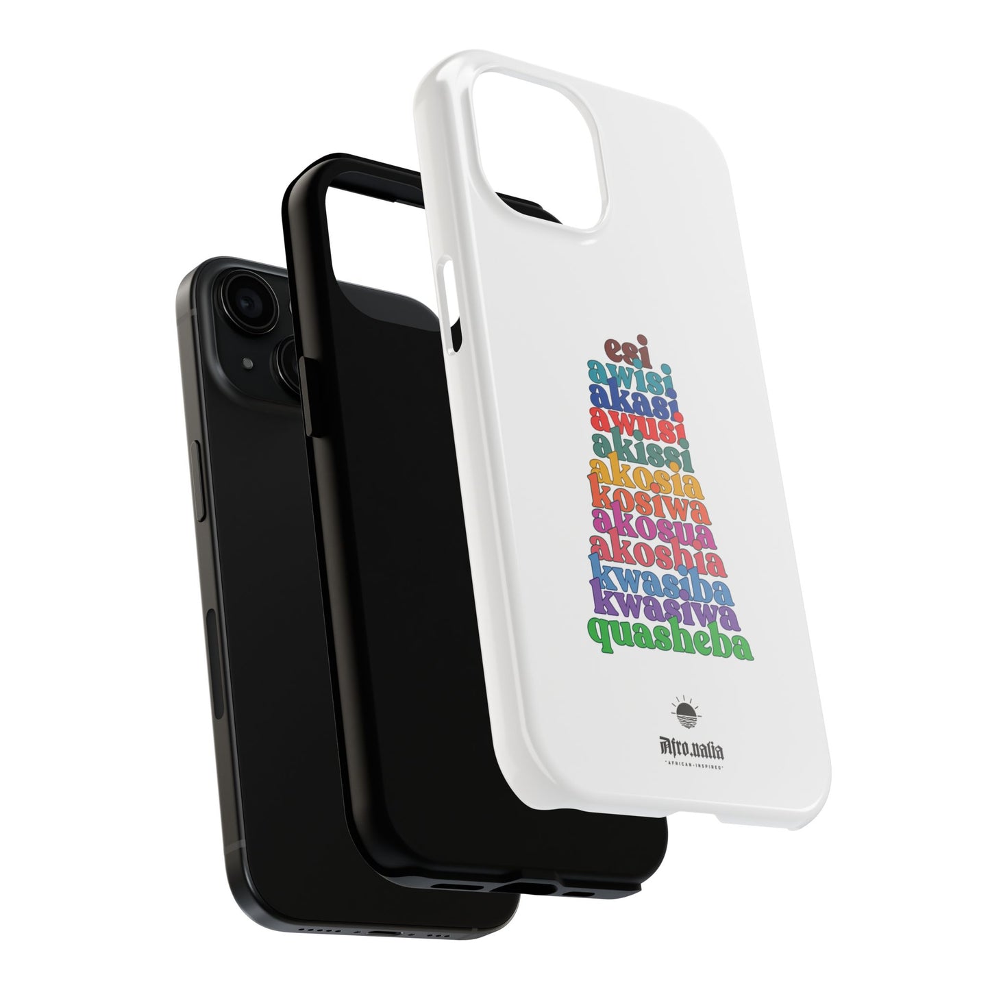 The Shapes of Akosua Tough Phone Cases - White