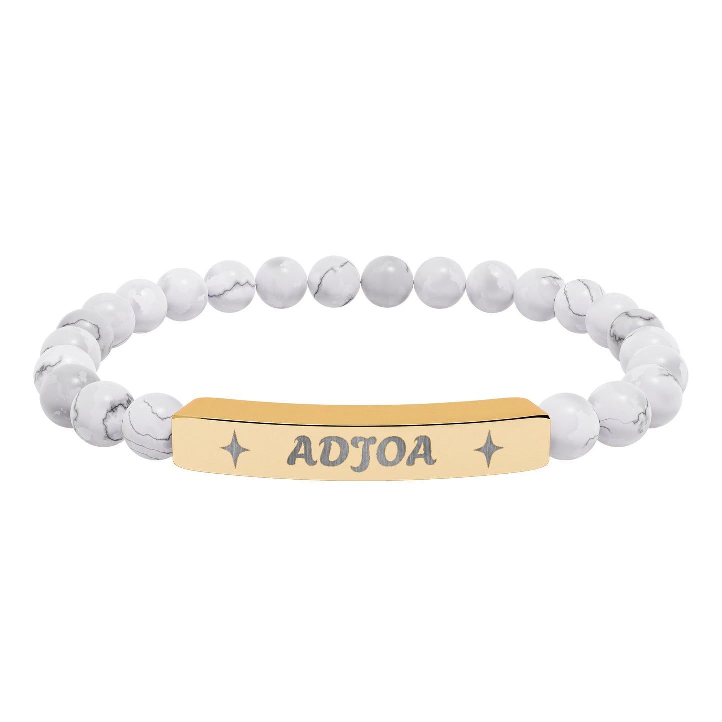 Adjoa Engraving Stretch Bar Bracelet